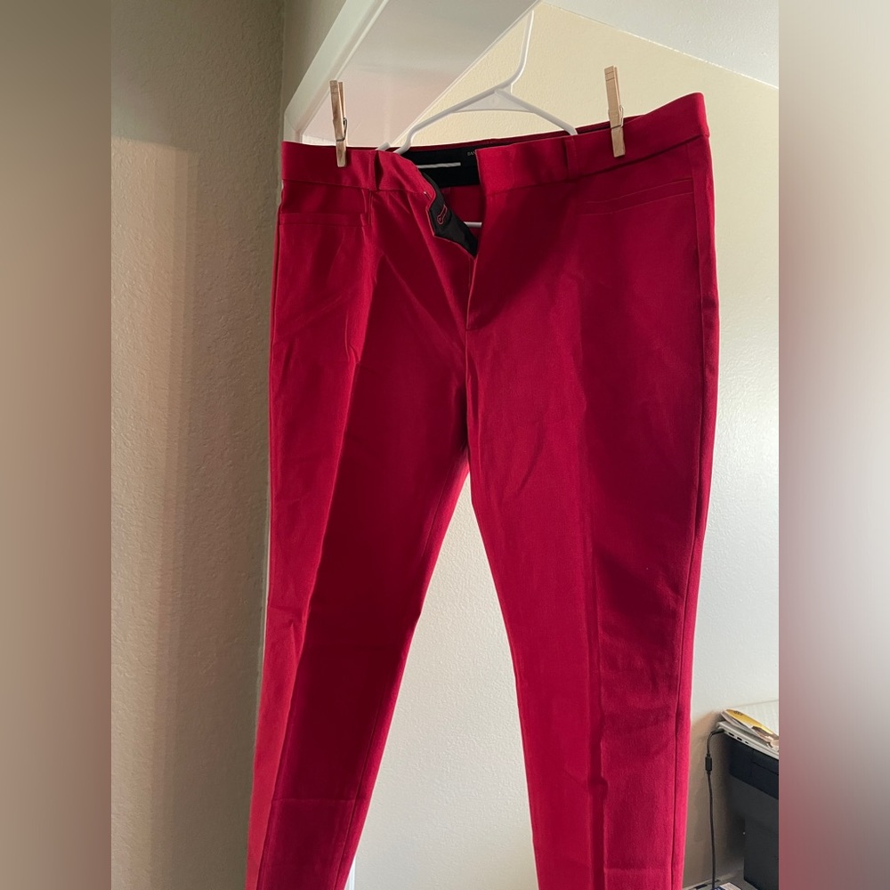 Banana Republic Red Sloan Pants Size 12